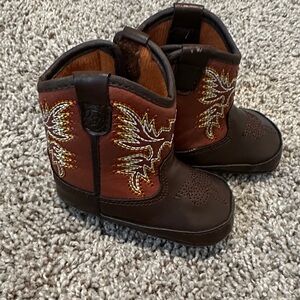 Ariat Kids Western Boots in Brown and Tan